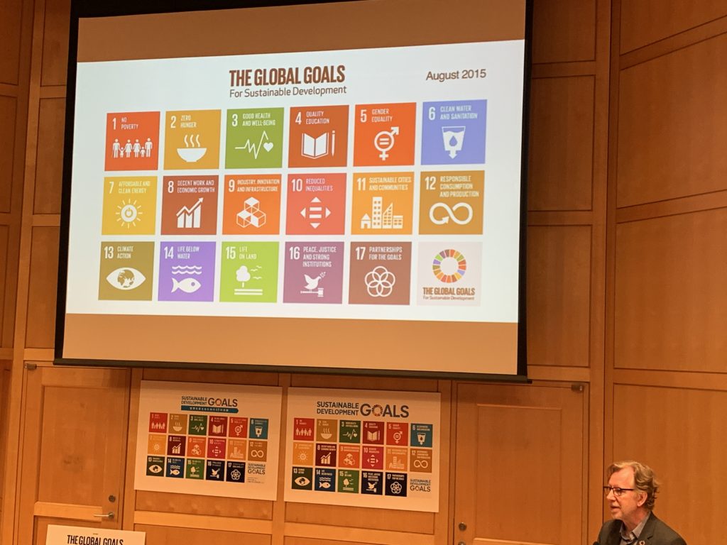 SDGsのロゴデザインやコミュニケーション設計を手がけたヤーコブ・トロールベックさんのプレゼンテーション４