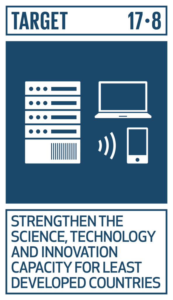 SDGs ゴール17　パートナーシップで目標を達成しよう　ターゲット17.8